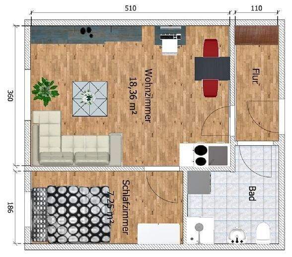 Etagenwohnung Waldheim Schönberg - 2 Zimmer, 34.500&euro; | Angebot:25688915