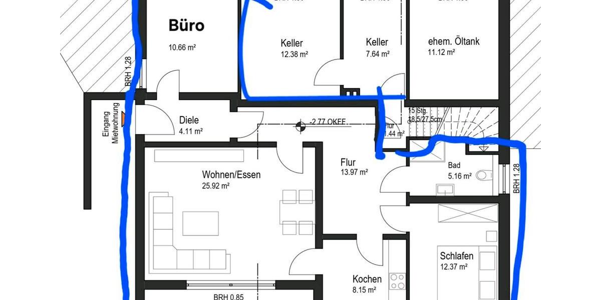 Erdgeschoßwohnung Wilnsdorf - 3 Zimmer, 80 m&sup2;, 800&euro; | Angebot:26310440