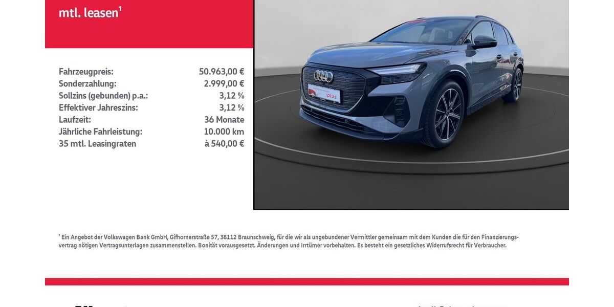 Audi Q4 e-tron 12.191 km 50.963 &euro; Mühlhausen/Thüringen 99974