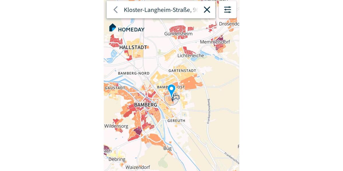 Hochparterre Bamberg Bamberg-Ost - 2 Zimmer, 48 m&sup2;, 183.500&euro; | Angebot:26374318
