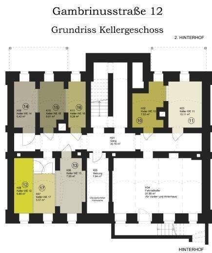Etagenwohnung Dresden Friedrichstadt - 2 Zimmer, 64 m&sup2;, 217.950&euro; | Angebot:26827020