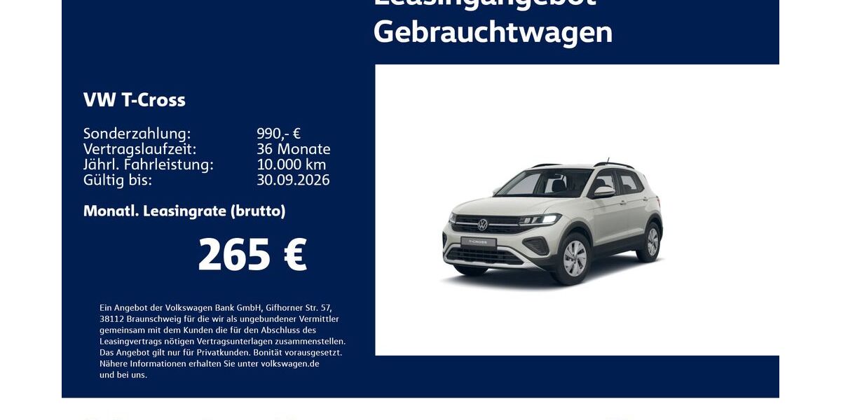 VW T-Cross 8.040 km 24.930 &euro; Stuttgart-Feuerbach 70469