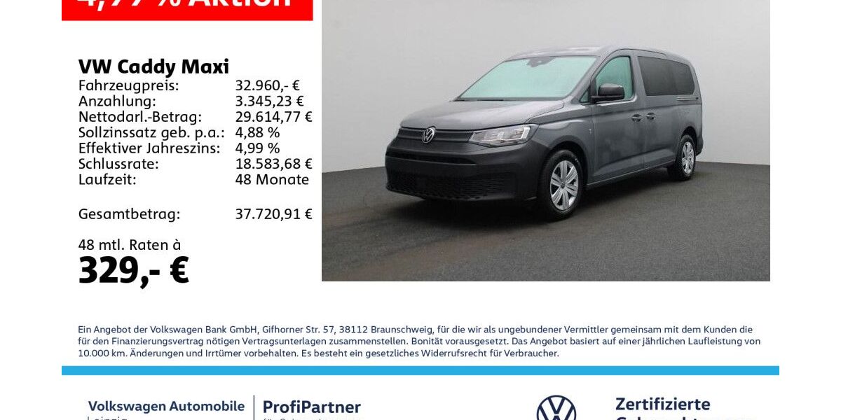 VW Caddy Maxi 24.016 km 31.990 &euro; Leipzig 04178