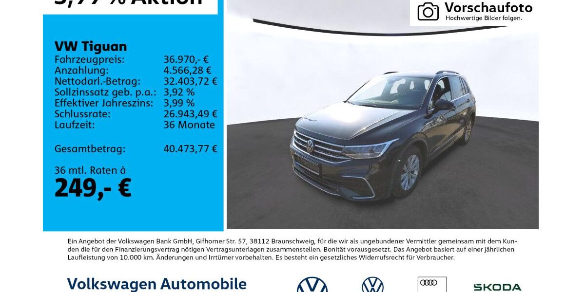 VW Tiguan 36.833 km 36.470 &euro; Leipzig 04277