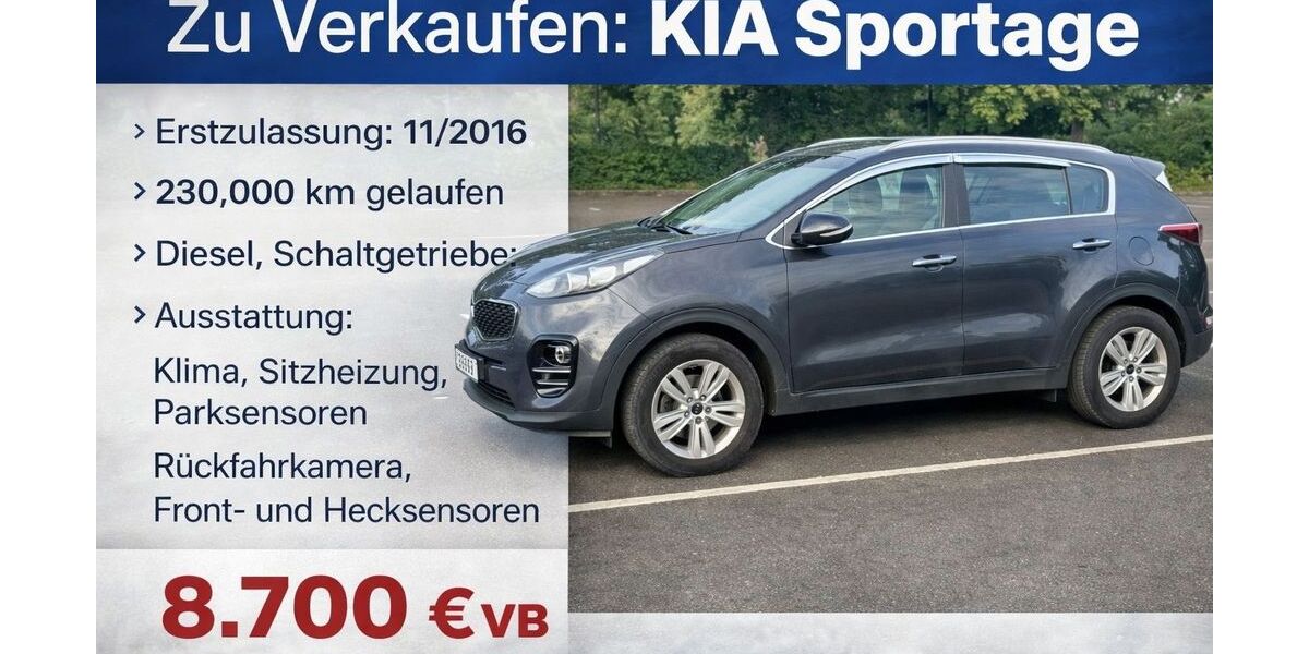 Kia Sportage 230.000 km 8.700 &euro; Perl 66706