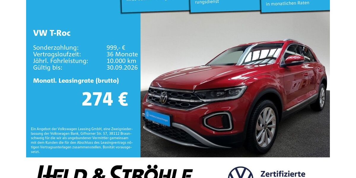VW T-Roc 18.667 km 27.990 &euro; Neu-Ulm 89231