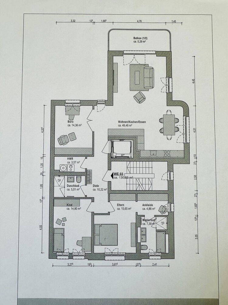 Moderne, neuwertige 4-Raum-Wohnung mit. lux. Innenausstattung, Balkon, EBK und weiteren Extras