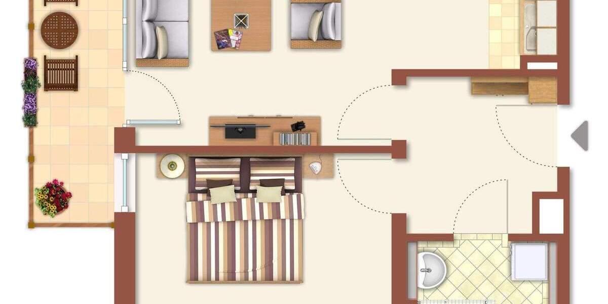 Freundliche 2-Zimmer-Wohnung im Betreuten Wohnen Feuchtwangen 2 zimmer
