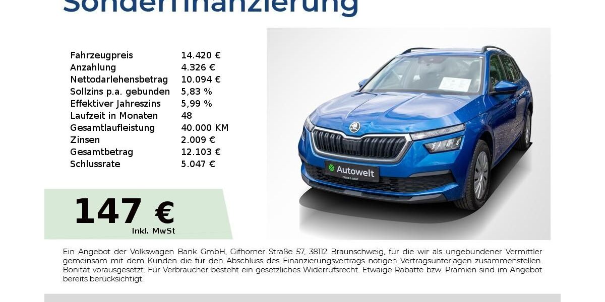 Skoda Kamiq 86.450 km 14.420 &euro; Nürnberg 90431