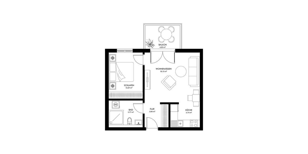 Etagenwohnung Woltersdorf - 2 Zimmer, 46 m&sup2;, 755&euro; | Angebot:26366519