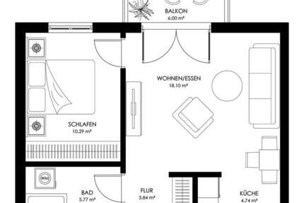 Wohnung Woltersdorf - 2 Zimmer, 46 m&sup2;, 755&euro; | Angebot:26366519