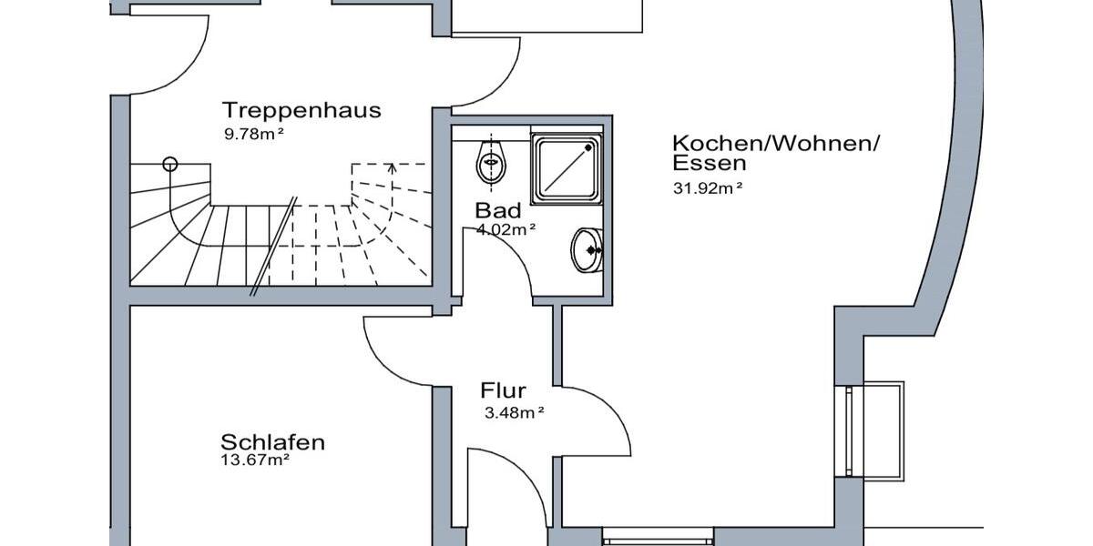 Erdgeschoßwohnung Niederstetten - 2 Zimmer, 52 m&sup2;, 600&euro; | Angebot:26679235