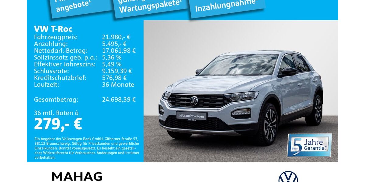 VW T-Roc 45.616 km 21.980 &euro; München 81825