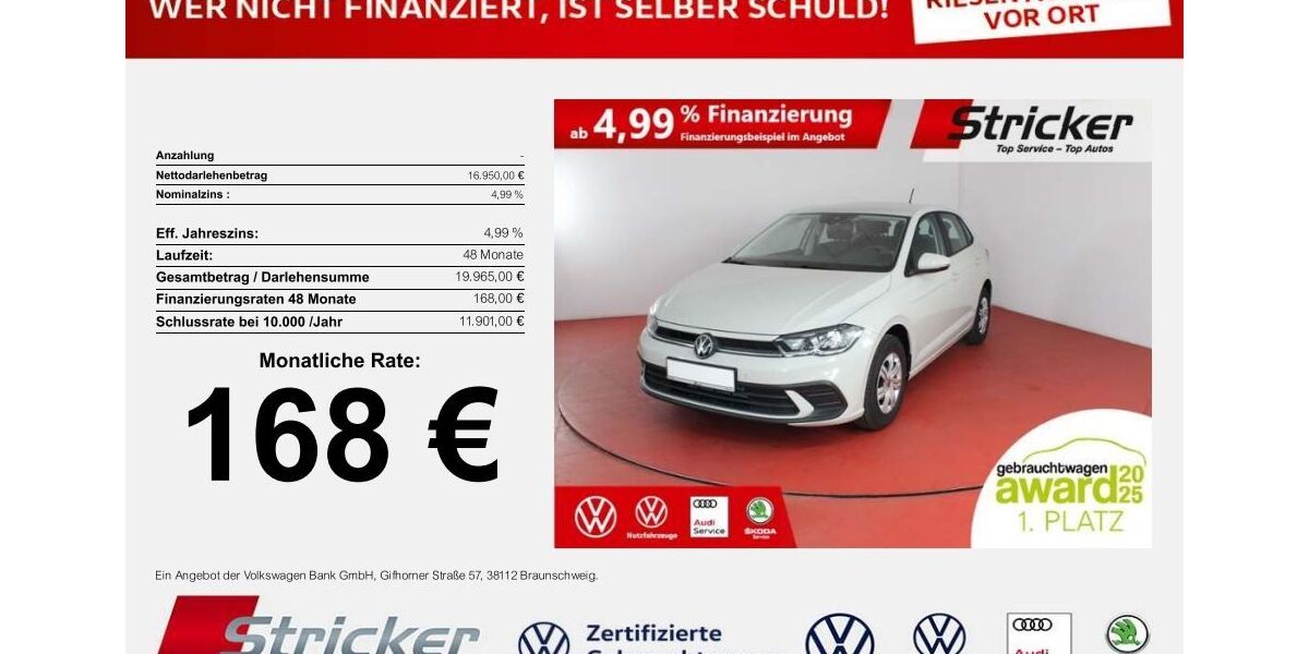 VW Polo 5.536 km 16.949 &euro; Horn-Bad Meinberg 32805