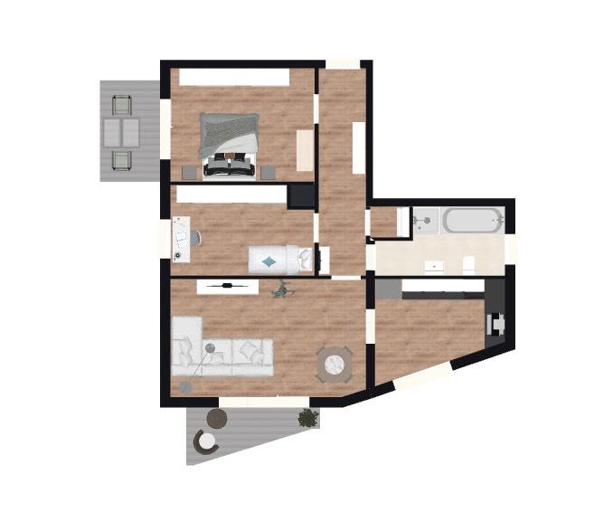 Etagenwohnung Ober-Ramstadt Ramstadt - 3 Zimmer, 73 m&sup2;, 915&euro; | Angebot:26413397