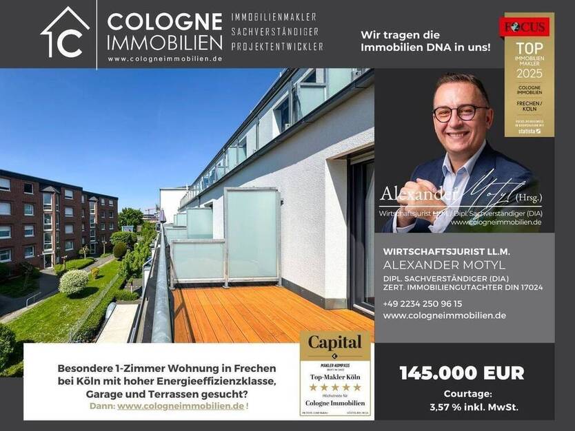 MODERNES APARTMENTSINGLEWohnung MIT GARAGE, 2xTERRASSE, EBK UND AUFZUG -KfW 40 STANDARD-