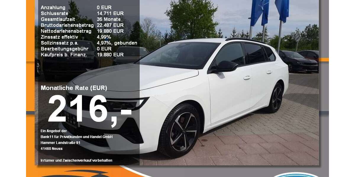 Opel Astra 25.285 km 19.880 &euro; Neustadt a. d. Donau 93333