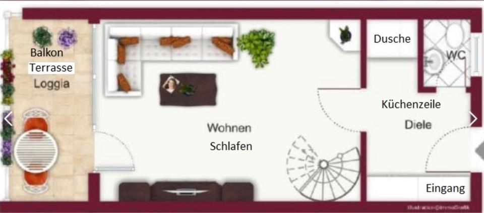 Renovierte+Vermietete Wohnung in Brilon mit Balkon +6%Mietrendite 1.5 zimmer