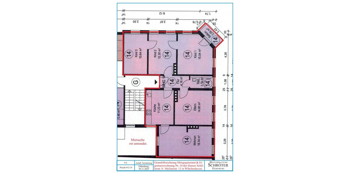 Günstige Mansarden- & Balkonwohnung in Wilhelmshaven - Bant 5 zimmer
