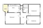 Etagenwohnung Stralsund Grünthal-Viermorgen - 3 Zimmer, 82 m&sup2;, 149.000&euro; | Angebot:26788219