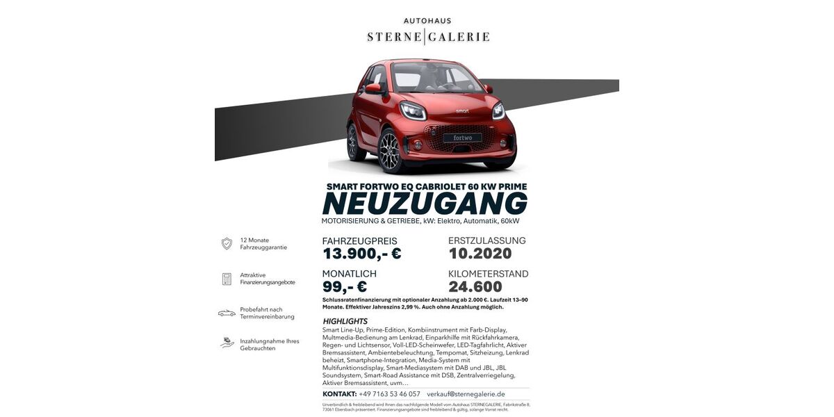 Smart ForTwo 24.600 km 13.900 &euro; Ebersbach an der Fils 73061