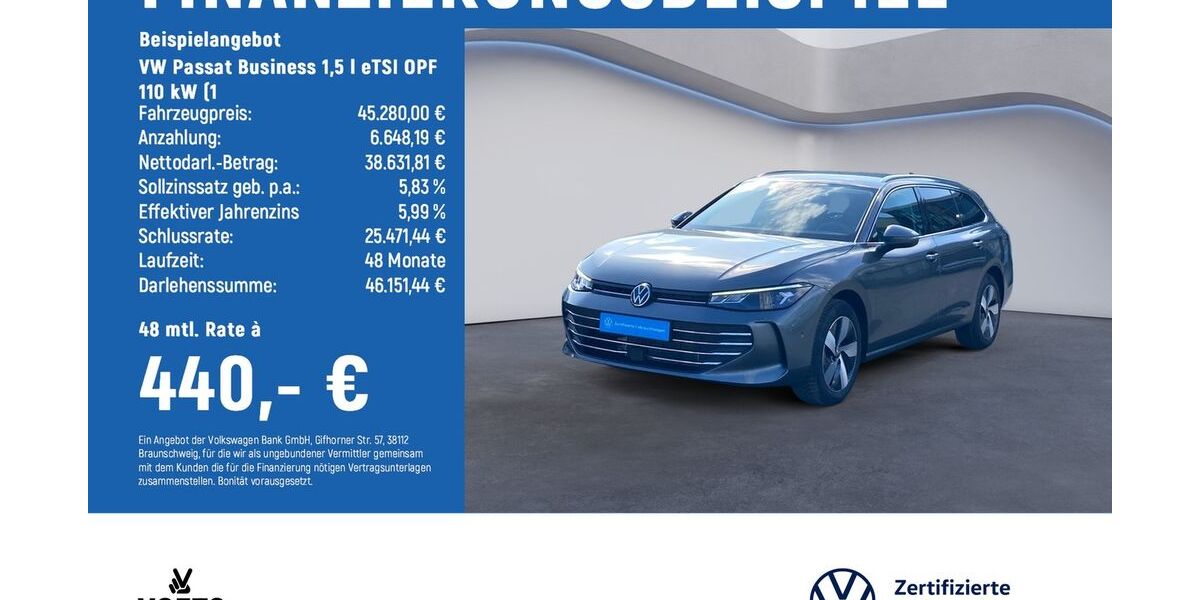 VW Passat Variant 9.227 km 44.980 &euro; Braunschweig 38124
