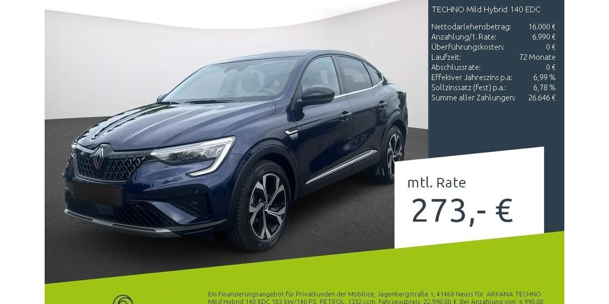 Renault Arkana 48.632 km 21.770 &euro; Stuhr 28816