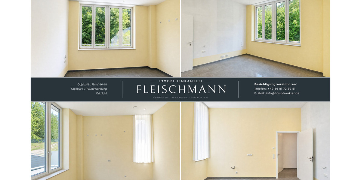 Rolli-gerecht mit Personenaufzug im 2. OG, sparsam, stadtnah - Etagenwohnung Suhl | Angebot:27082701