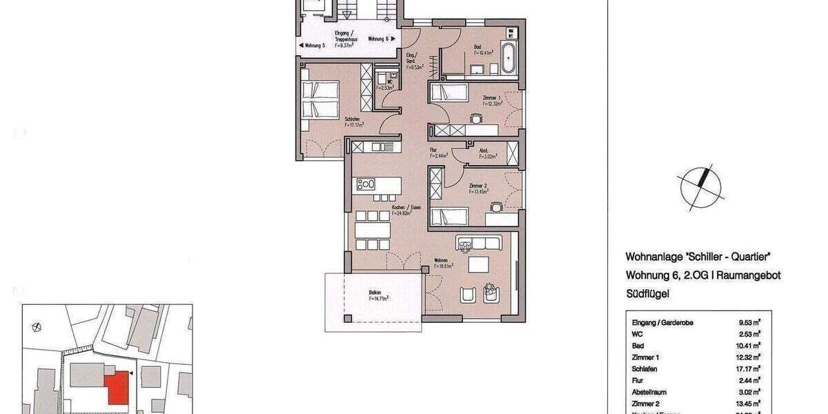 Etagenwohnung Wangen im Allgäu Wangen - 4 Zimmer, 122 m&sup2;, 747.130&euro; | Angebot:26360141