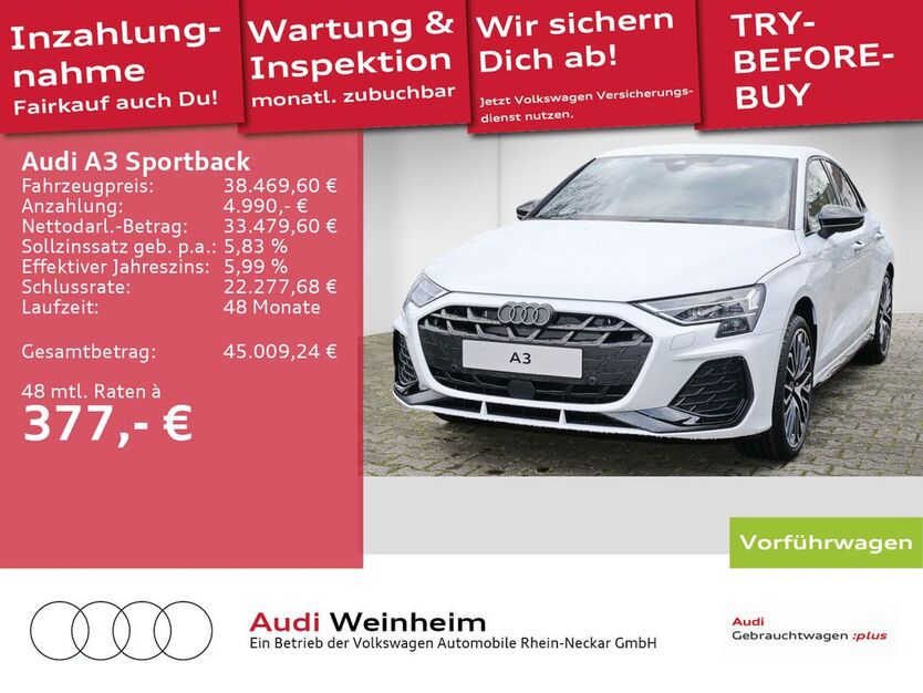 Audi A3 9.900 km 36.990 € Weinheim 69469