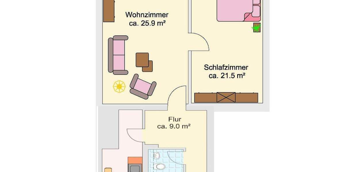 *Freiraum genießen - modernisierte 2-Zimmer-Wohnung* Tageslichtbad mit Wanne + Balkon + Aufzug 2 zimmer
