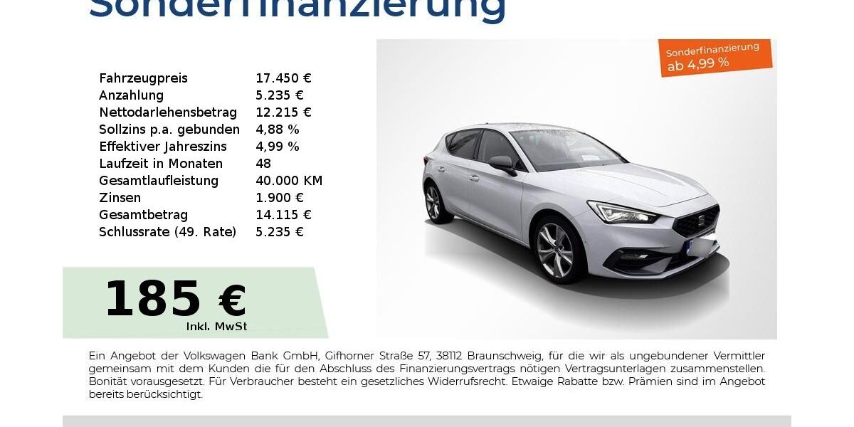 Seat Leon 56.950 km 17.450 € Nürnberg 90441