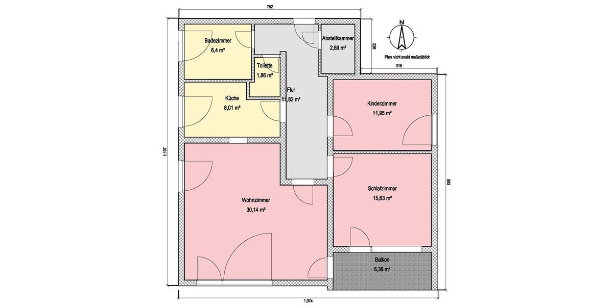 Etagenwohnung Bietigheim-Bissingen Bissingen - 3.5 Zimmer, 88 m&sup2;, 265.000&euro; | Angebot:27021320