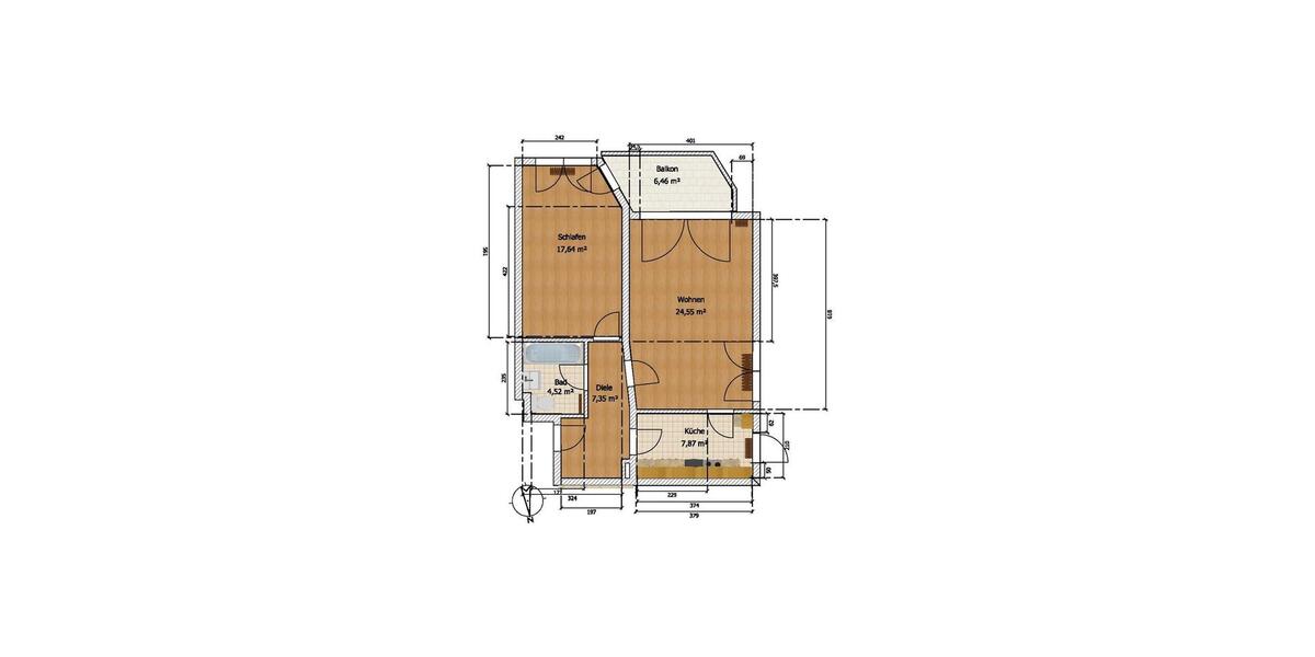Etagenwohnung Wachtberg - 2 Zimmer, 64 m&sup2;, 640&euro; | Angebot:25323332