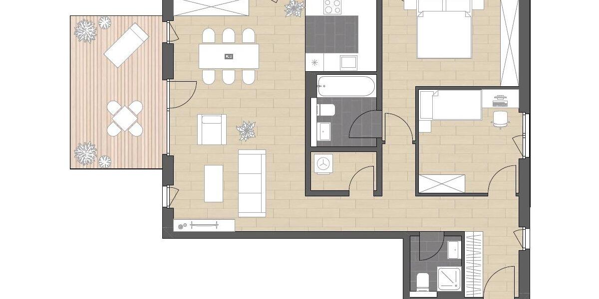 Etagenwohnung Bad Kreuznach Bad Münster am Stein-Ebernburg - 3 Zimmer, 98 m&sup2;, 1.320&euro; | Angebot:26547139