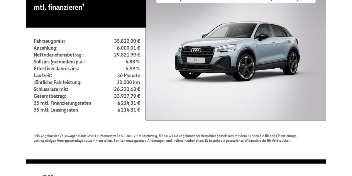 Audi Q2 10.823 km 35.822 € Nordhausen 99734