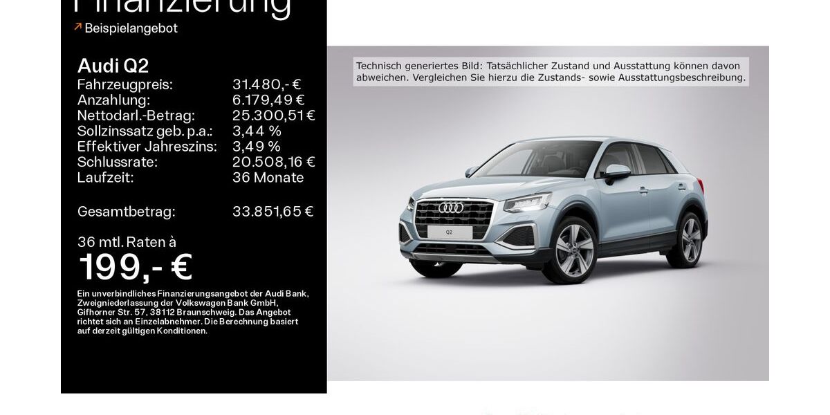 Audi Q2 2.629 km 31.480 € Schweinfurt 97424