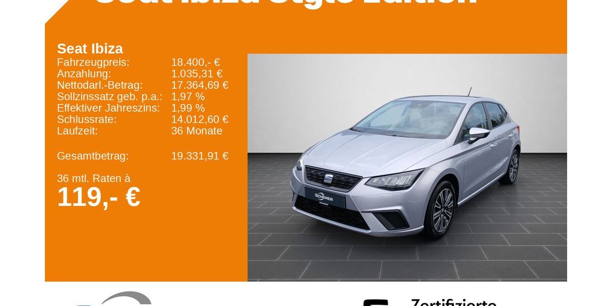 Seat Ibiza 11.380 km 17.200 &euro; Kaiserslautern 67657