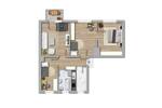 Etagenwohnung Merseburg Kötzschen - 4 Zimmer, 73 m&sup2;, 532&euro; | Angebot:26555424