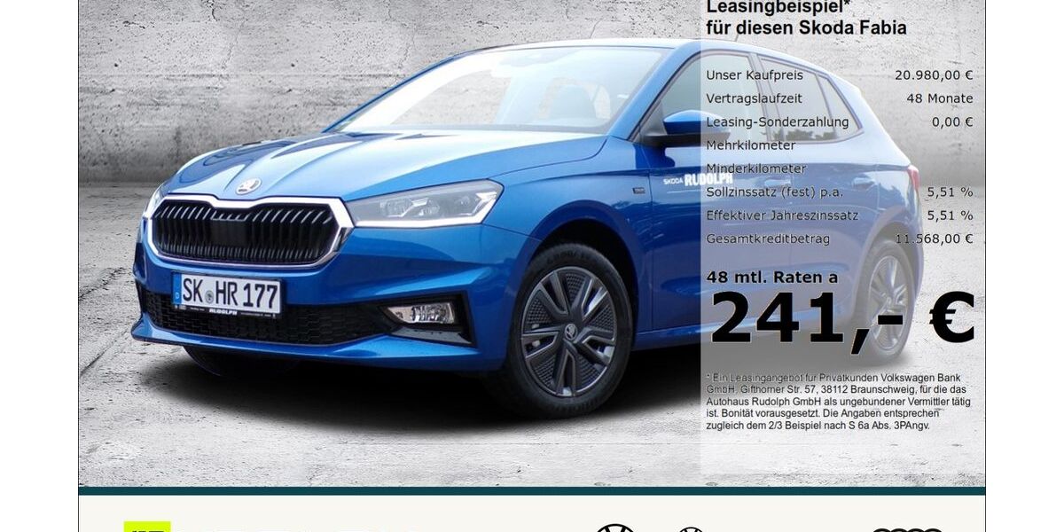 Skoda Fabia 7.500 km 19.980 &euro; Merseburg 06217