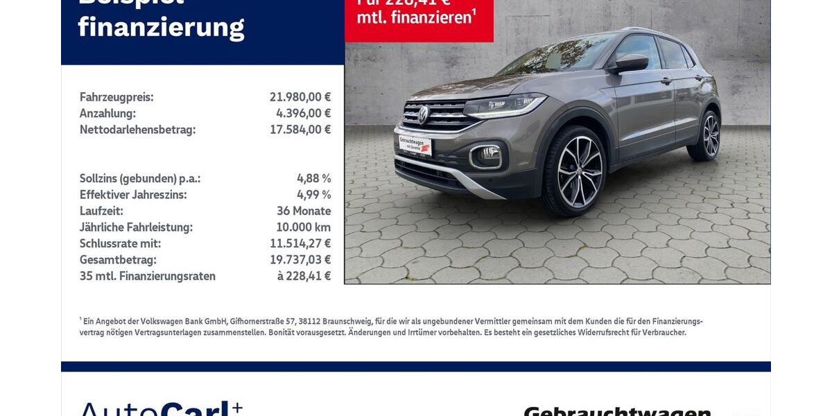 VW T-Cross 35.500 km 21.980 &euro; Reichenbach 08468