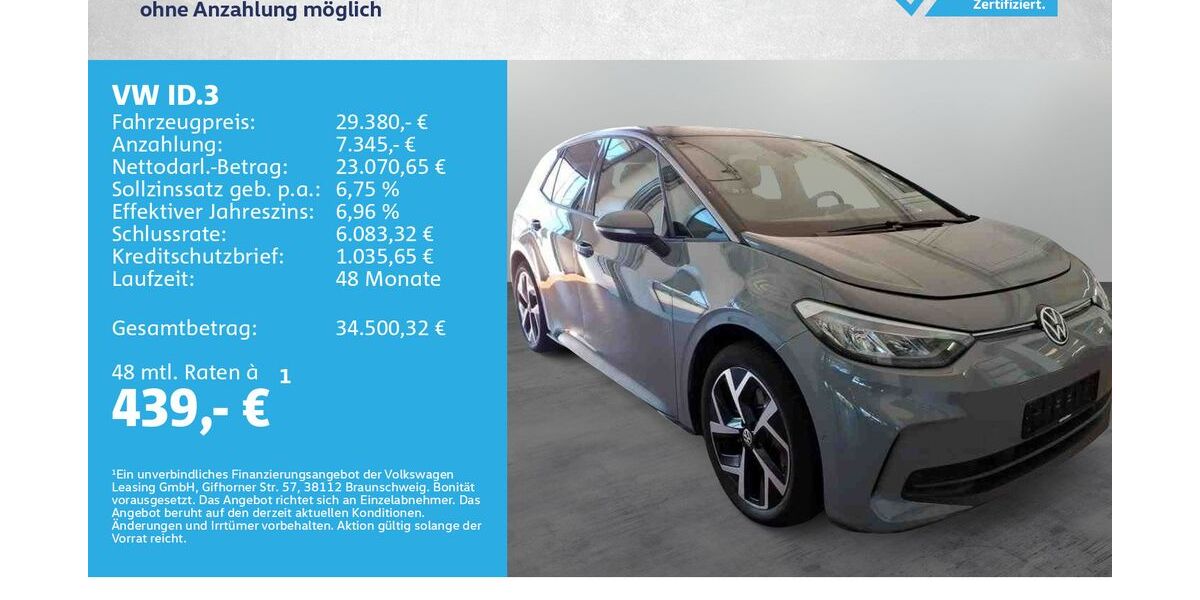 VW ID.3 25.500 km 29.380 &euro; Kreuzwertheim 97892