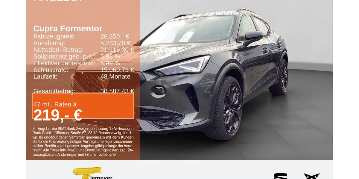 Cupra Formentor 87.533 km 26.350 &euro; Plettenberg 58840