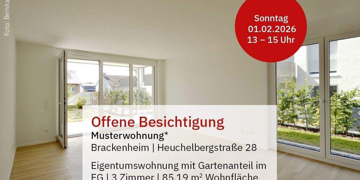3-Zimmer-Wohnung in Brackenheim »Theodor-Heuss-Siedlung Haus 1« - Gartenanteil 3 zimmer