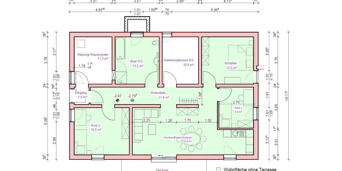 Erdgeschoßwohnung Hünfeld - 4 Zimmer, 99 m&sup2;, 890&euro; | Angebot:26325850
