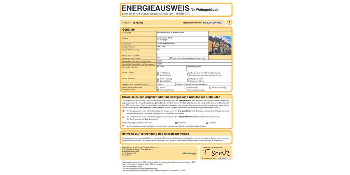 Dachgeschoßwohnung Hungen - 1 Zimmer, 39 m&sup2;, 380&euro; | Angebot:26295129