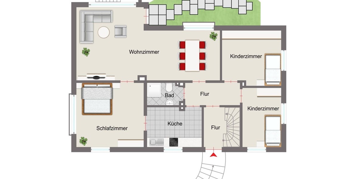 Großzügiges Wohnhaus mit Traumgarten - Zweifamilienhaus Harsum Harsum | Angebot:24494087