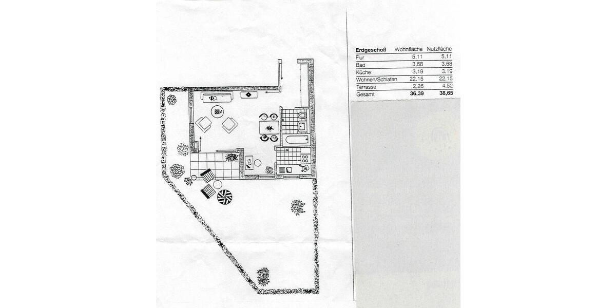 Erdgeschoßwohnung Friedberg - 1 Zimmer, 36 m&sup2;, 207.000&euro; | Angebot:25170294
