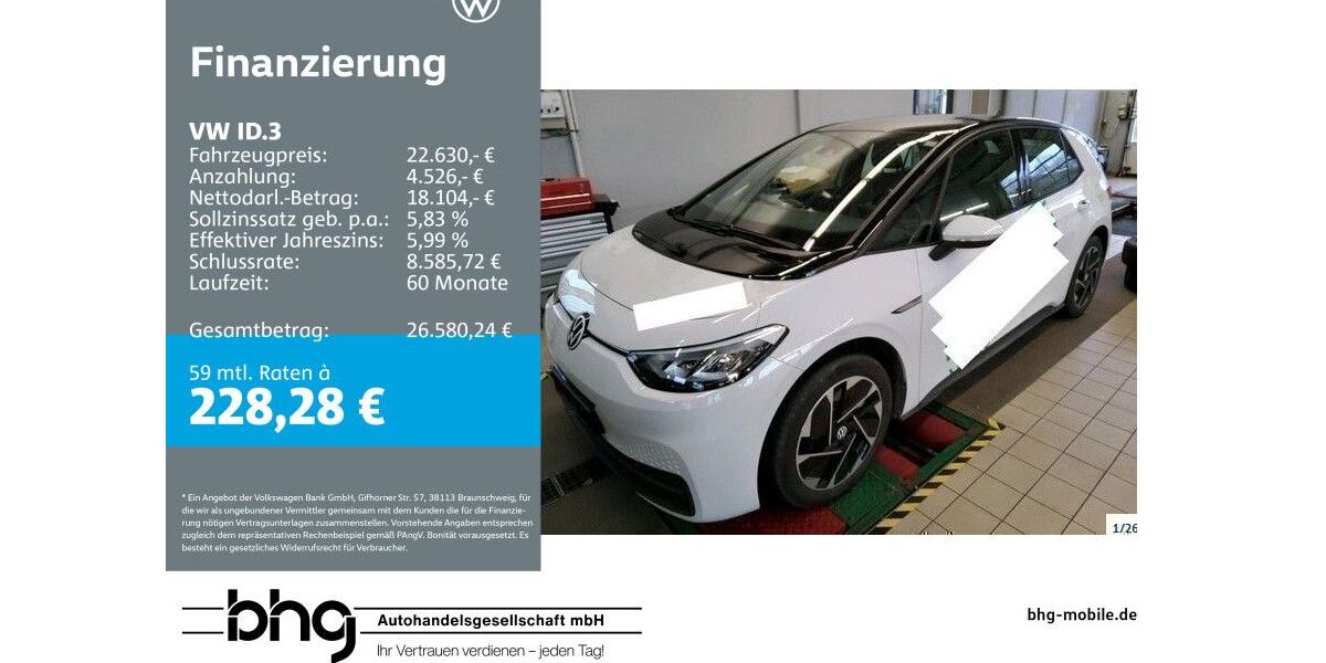 VW ID.3 31.593 km 22.630 &euro; Albstadt 72458