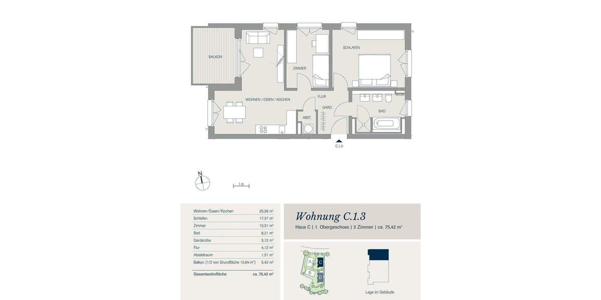 Etagenwohnung Kirchzarten Zarten - 3 Zimmer, 75 m&sup2;, 627.900&euro; | Angebot:26375878